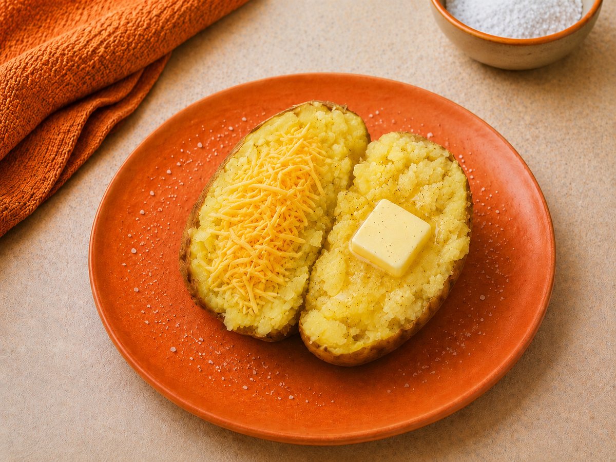 Split Potato Cheese Butter