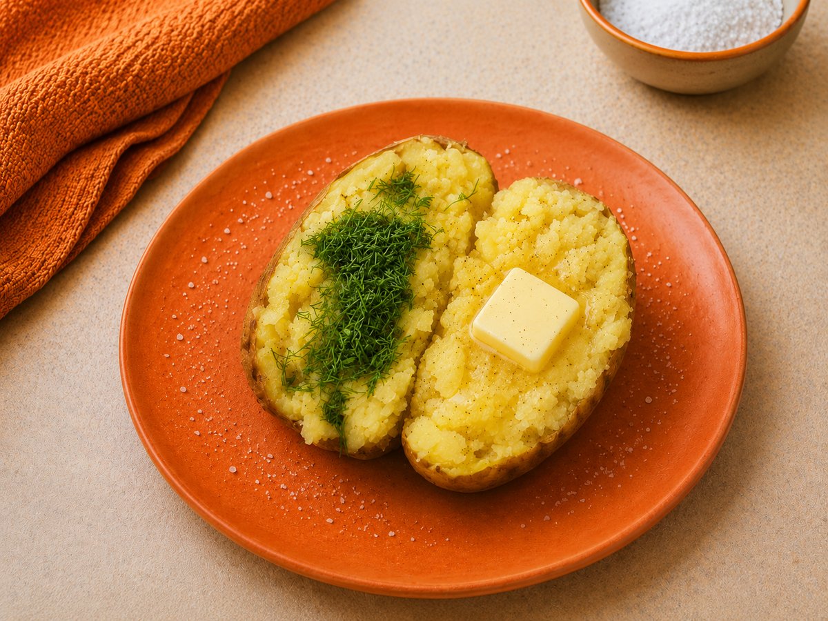 Split Potato Ham Butter
